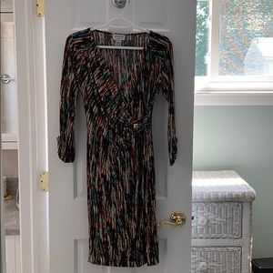 Multi colored side wrap dress
